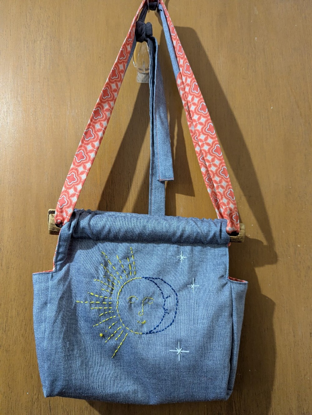 Celestrial Embroidery Crossbody Or Shoulder Style Bag